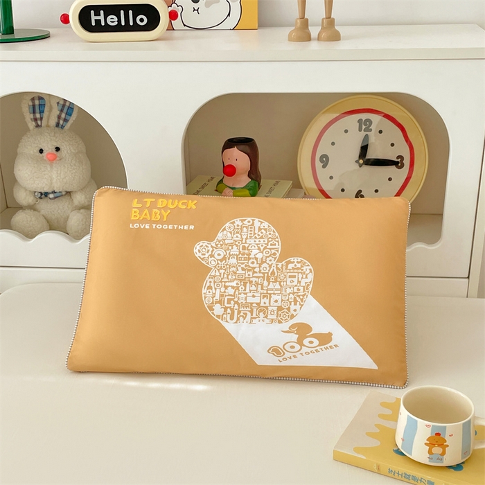 91家纺网 家纺一手货源 找家纺 梦舒羽 2025新款正版授权全棉枕套卡通枕芯套枕头内胆套儿童抱枕套 工程鸭