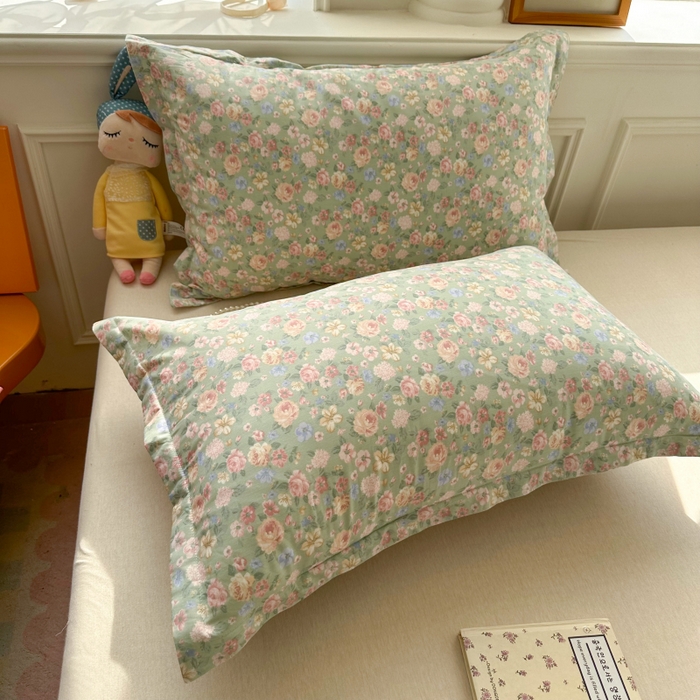 91家纺网 家纺一手货源 找家纺 百寐 2025新款13372全棉信封印花枕套单人 繁华梦