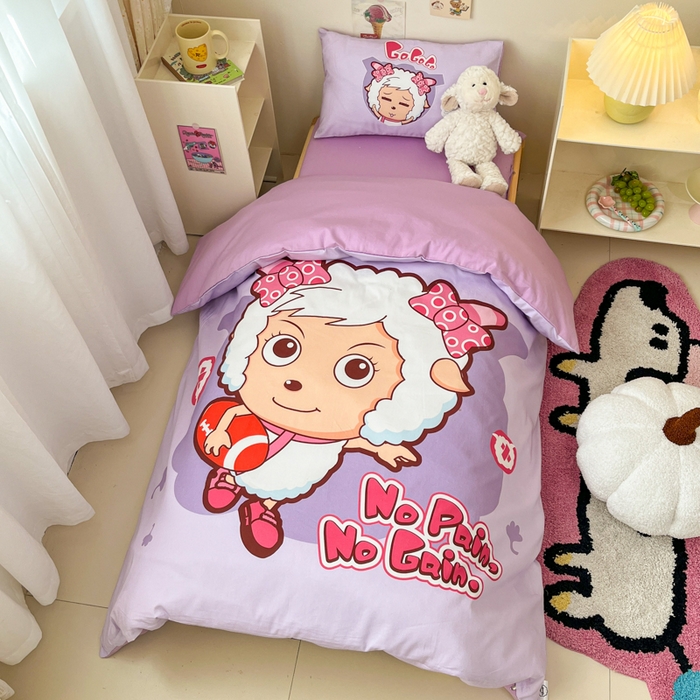 91家纺网 家纺一手货源 找家纺 金爱家 2025新款喜羊羊系列幼儿园三件套 幼儿园-Y运动精灵