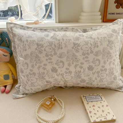 91家纺网 家纺一手货源 找家纺 （总）百寐 2025新款13372全棉信封印花枕套单人