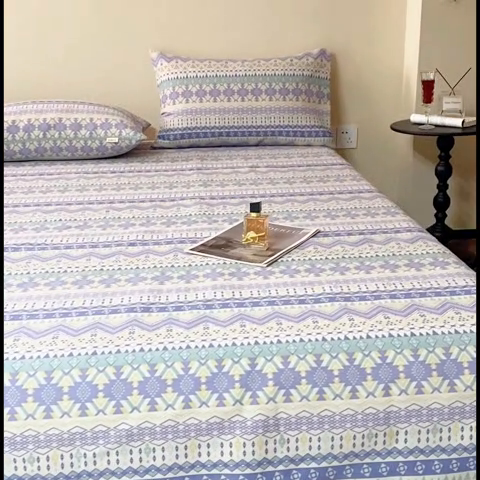 91家纺网 家纺一手货源 找家纺 邵依家纺 2025新款原棉老粗布印花床单系列 魅力欧风