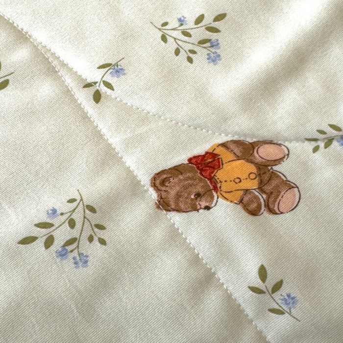 91家纺网 家纺一手货源 找家纺 仁凯家纺 2025新款针织棉双层纱棉花夏凉被【百分百新疆棉花填充包检测（提供买家秀）】 绅士熊