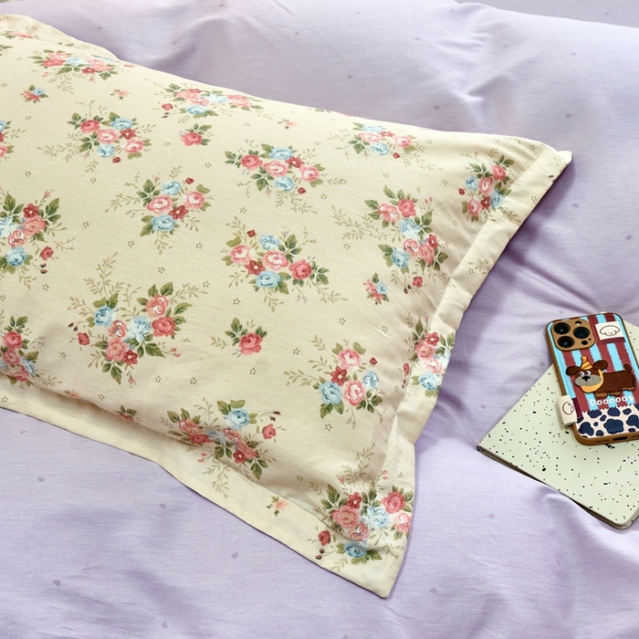 91家纺网 家纺一手货源 找家纺 珂博家纺 2025新款12868全棉纯棉小清新印花四件套 逸雅晨曦