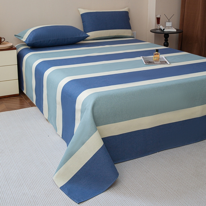 91家纺网 家纺一手货源 找家纺 邵依家纺 2025新款原棉老粗布印花床单系列 欢乐时光