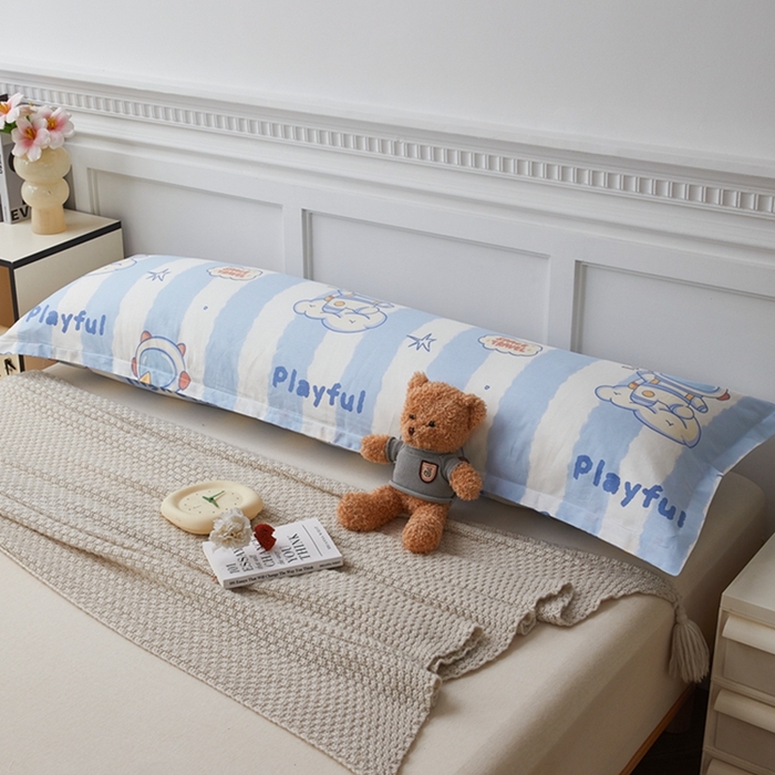 91家纺网 家纺一手货源 找家纺 翎盈家纺 2025新款纯棉小清新双人枕套 遨游星际