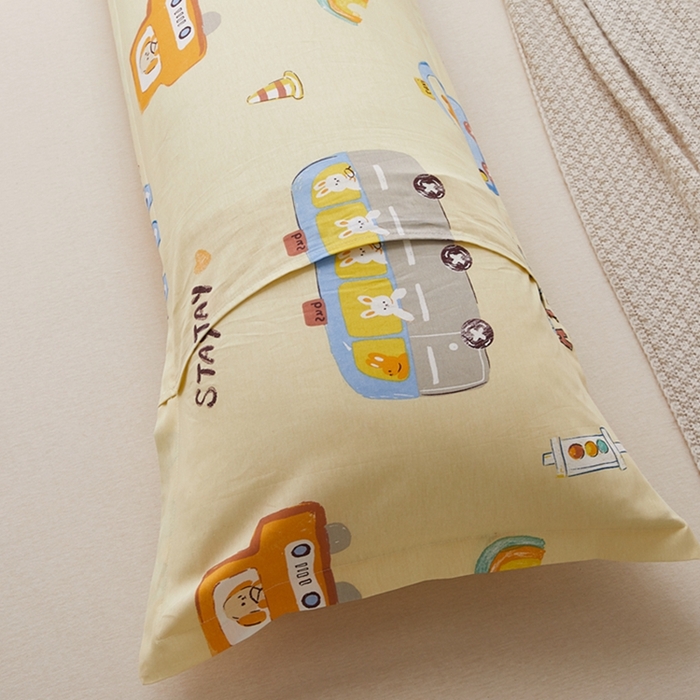 91家纺网 家纺一手货源 找家纺 翎盈家纺 2025新款纯棉小清新双人枕套 汽车乐园