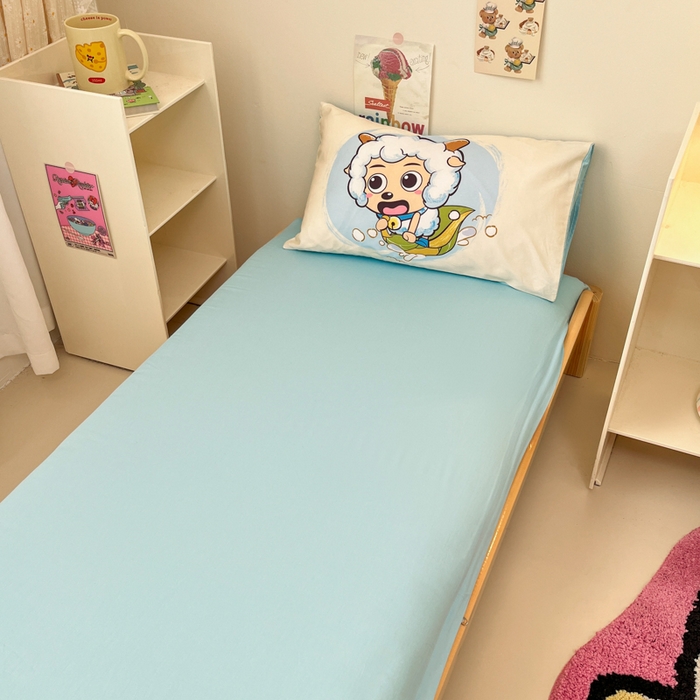 91家纺网 家纺一手货源 找家纺 金爱家 2025新款喜羊羊系列幼儿园三件套 幼儿园-Y梦幻探险