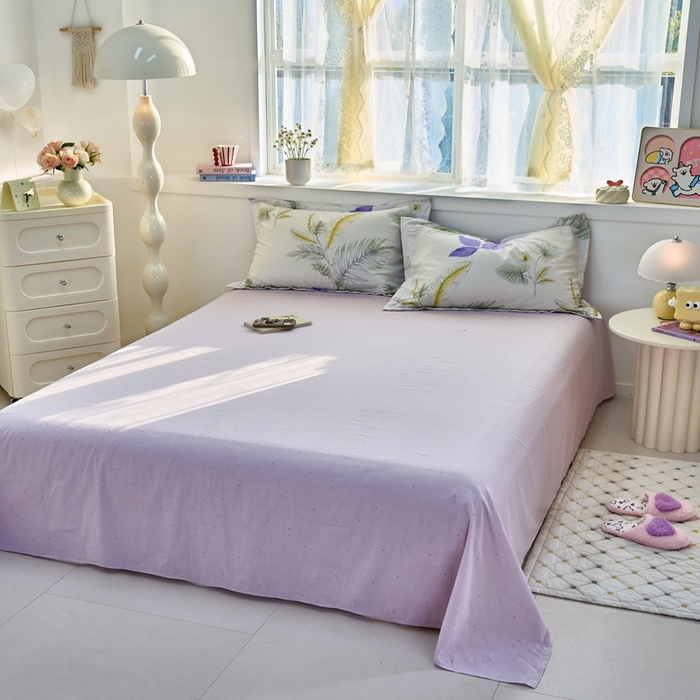 91家纺网 家纺一手货源 找家纺 珂博家纺 2025新款12868全棉纯棉小清新印花四件套 花梦绮境