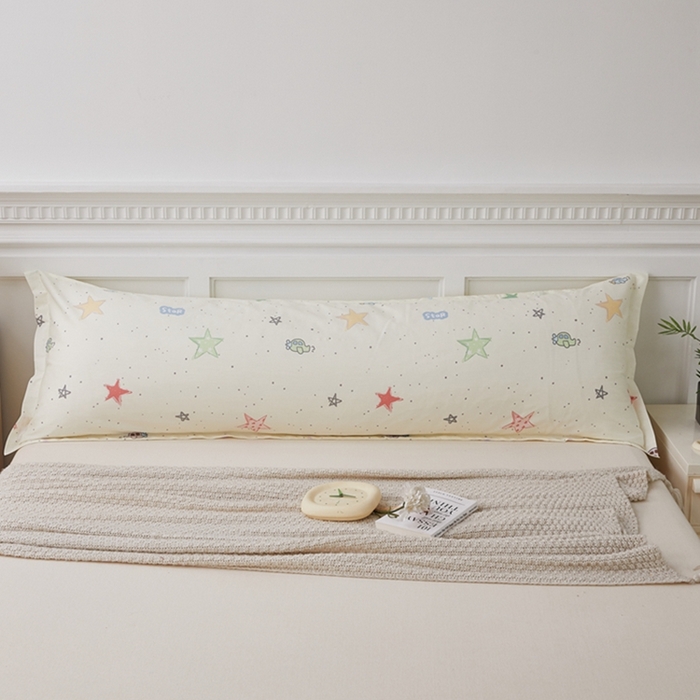 91家纺网 家纺一手货源 找家纺 翎盈家纺 2025新款纯棉小清新双人枕套 天使之星