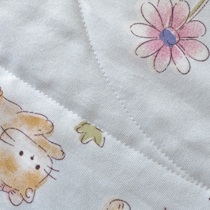 91家纺网 家纺一手货源 找家纺 仁凯家纺 2025新款针织棉双层纱棉花夏凉被【百分百新疆棉花填充包检测（提供买家秀）】 蘑菇森林