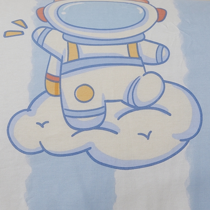 91家纺网 家纺一手货源 找家纺 翎盈家纺 2025新款纯棉小清新双人枕套 遨游星际