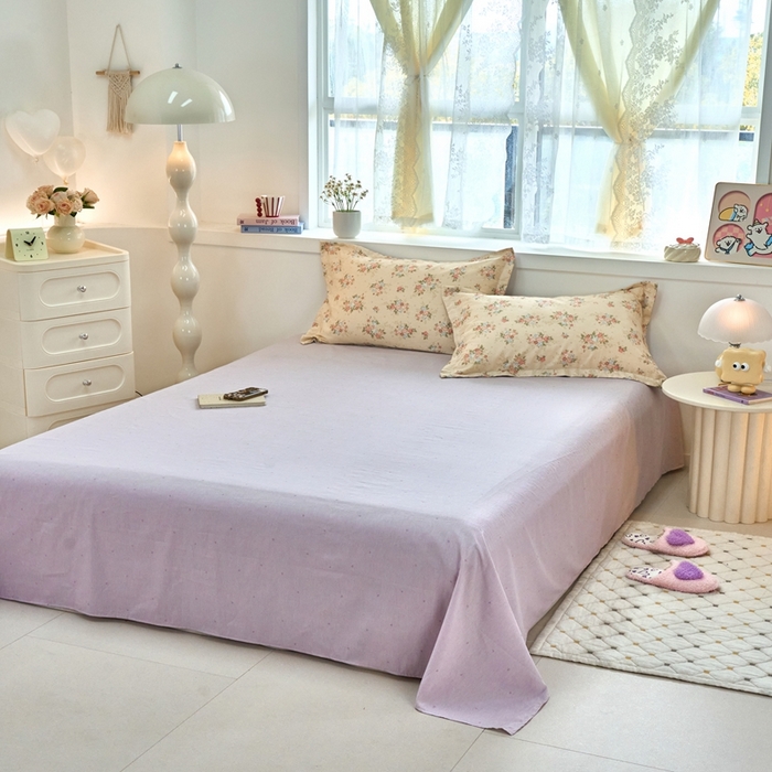 91家纺网 家纺一手货源 找家纺 珂博家纺 2025新款12868全棉纯棉小清新印花四件套 逸雅晨曦