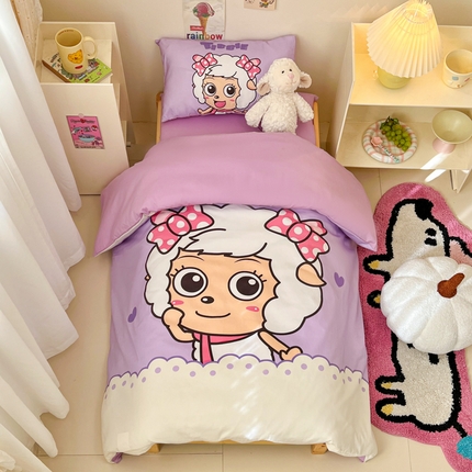 91家纺网 家纺一手货源 找家纺 金爱家 2025新款喜羊羊系列幼儿园三件套 幼儿园-Y美羊羊公主