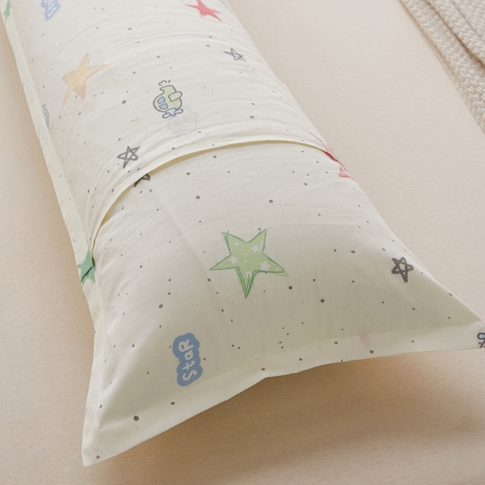 91家纺网 家纺一手货源 找家纺 翎盈家纺 2025新款纯棉小清新双人枕套 天使之星