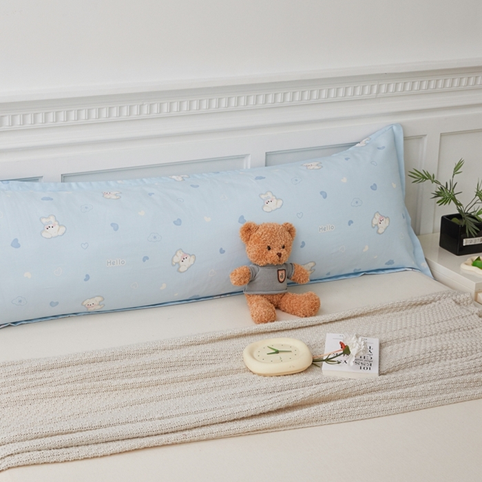 91家纺网 家纺一手货源 找家纺 翎盈家纺 2025新款纯棉小清新双人枕套 哈基米