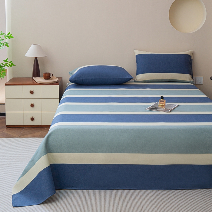 91家纺网 家纺一手货源 找家纺 邵依家纺 2025新款原棉老粗布印花床单系列 欢乐时光