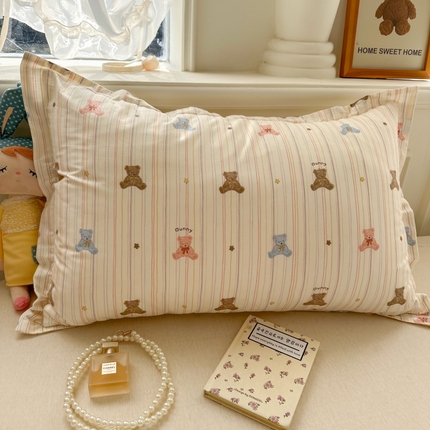 91家纺网 家纺一手货源 找家纺 （总）百寐 2025新款13372全棉信封印花枕套单人