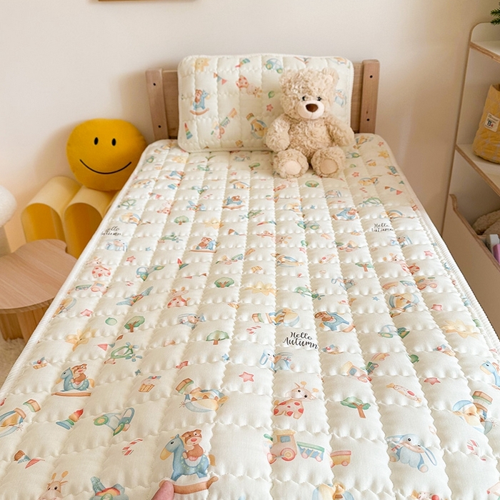 91家纺网 家纺一手货源 找家纺 嗨生活 2025新款7A抗菌全棉双层纱床垫 床褥 幼儿园床垫 儿童床垫 支持定做  玩具屋