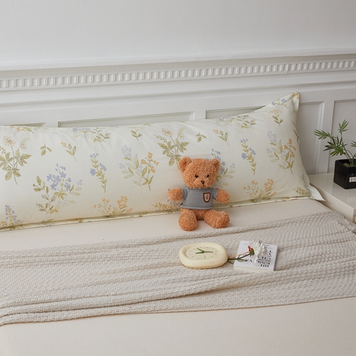 91家纺网 家纺一手货源 找家纺 翎盈家纺 2025新款纯棉小清新双人枕套 沁园春