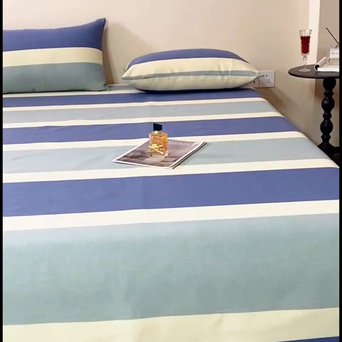 91家纺网 家纺一手货源 找家纺 邵依家纺 2025新款原棉老粗布印花床单系列 欢乐时光