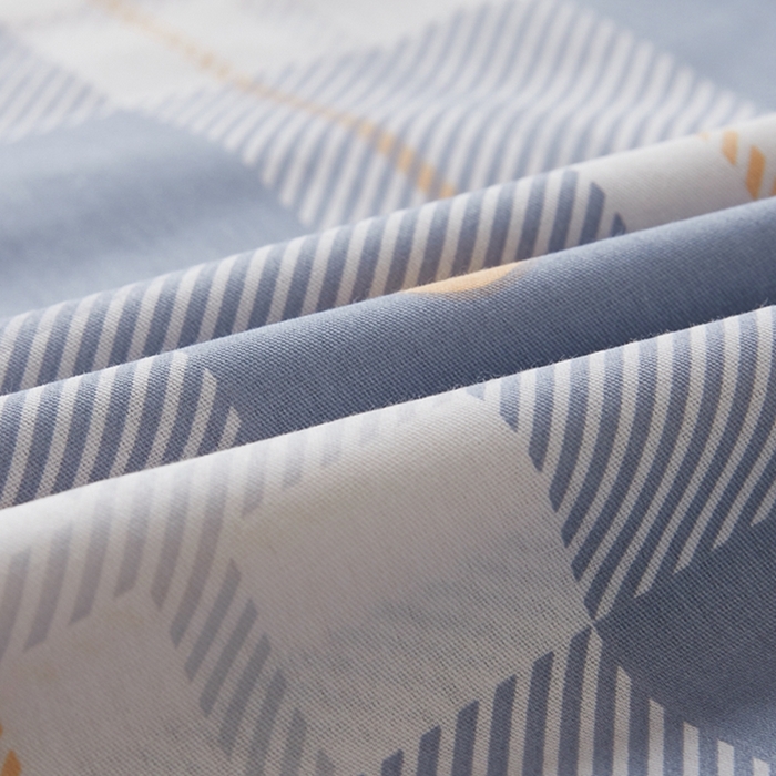 91家纺网 家纺一手货源 找家纺 翎盈家纺 2025新款纯棉小清新双人枕套 爱达拉-灰