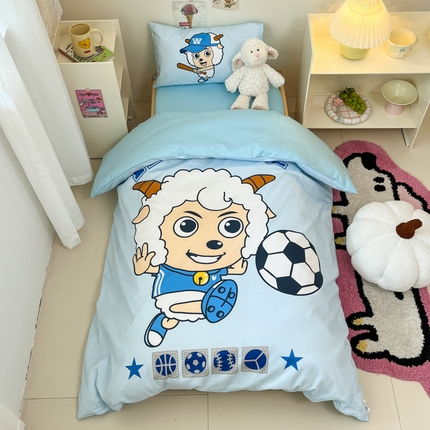 91家纺网 家纺一手货源 找家纺 （总）金爱家 2025新款喜羊羊系列幼儿园三件套