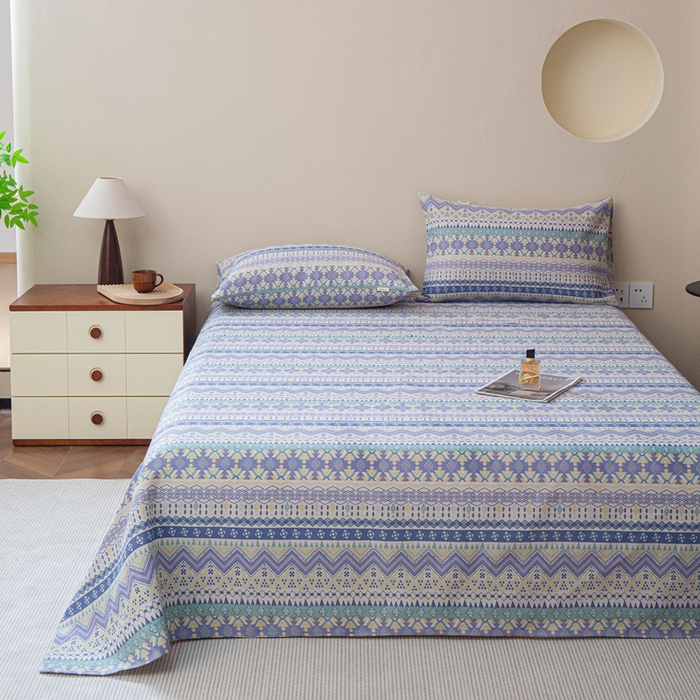 91家纺网 家纺一手货源 找家纺 邵依家纺 2025新款原棉老粗布印花床单系列 魅力欧风