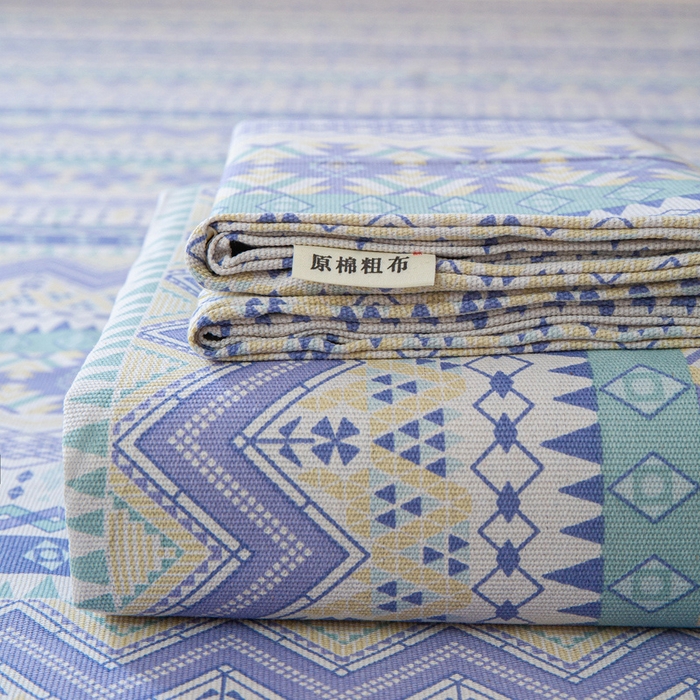 91家纺网 家纺一手货源 找家纺 邵依家纺 2025新款原棉老粗布印花床单系列 魅力欧风