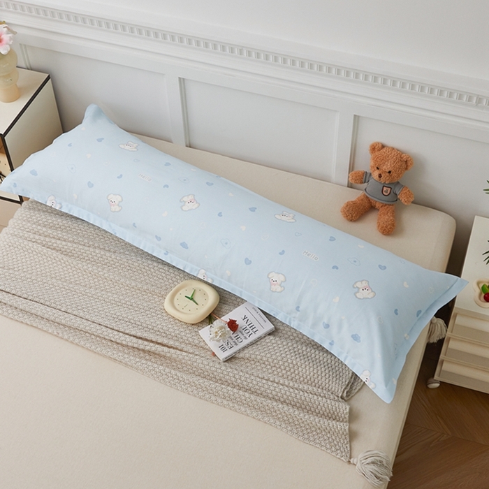 91家纺网 家纺一手货源 找家纺 翎盈家纺 2025新款纯棉小清新双人枕套 哈基米