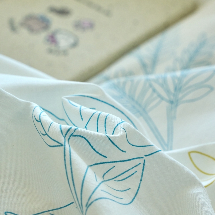 91家纺网 家纺一手货源 找家纺 珂博家纺 2025新款12868全棉纯棉小清新印花四件套 叶色来香