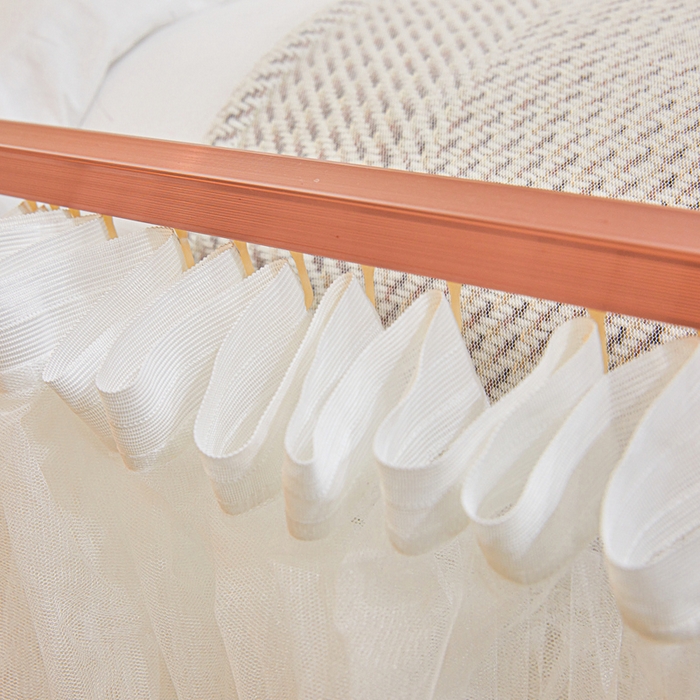 91家纺网 家纺一手货源 找家纺 梦尔佳蚊帐2025新款U型导轨蚊帐-861荣华富贵系列 婚纱白