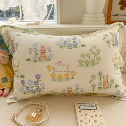 91家纺网 家纺一手货源 找家纺 （总）百寐 2025新款13372全棉信封印花枕套单人