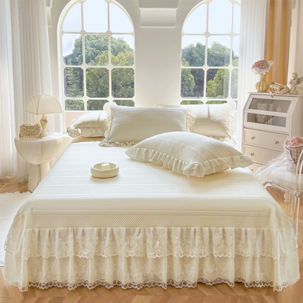 乐朵家居 2025新款洛丽塔系列A类凉感席三件套 洛丽塔-奶白