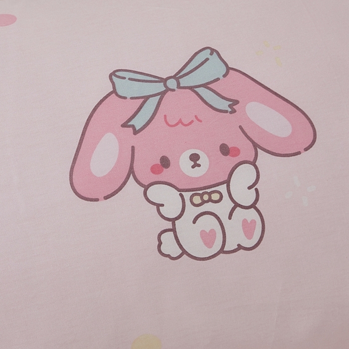 91家纺网 家纺一手货源 找家纺 翎盈家纺 2025新款纯棉小清新双人枕套 可乐贝儿