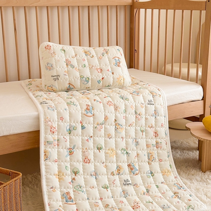 91家纺网 家纺一手货源 找家纺 嗨生活 2025新款7A抗菌全棉双层纱床垫 床褥 幼儿园床垫 儿童床垫 支持定做  玩具屋