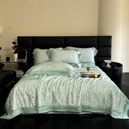 91家纺网 家纺一手货源 找家纺 （总）娇逸家居 2025新款60支兰精天丝夏被数码印花夏被四件套