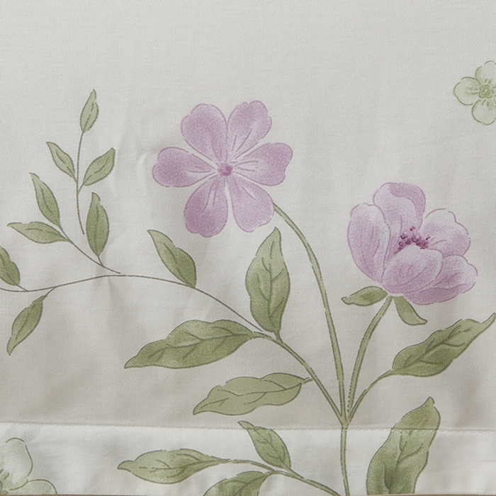 91家纺网 家纺一手货源 找家纺 翎盈家纺 2025新款纯棉小清新双人枕套 蜜语花开