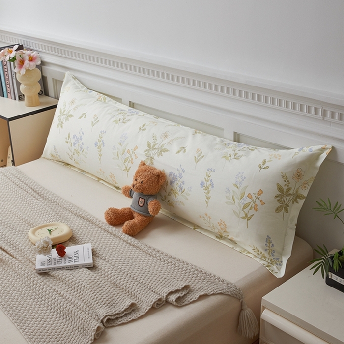 91家纺网 家纺一手货源 找家纺 翎盈家纺 2025新款纯棉小清新双人枕套 沁园春