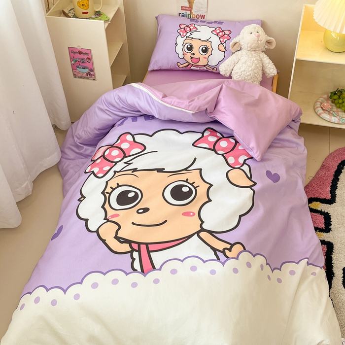 91家纺网 家纺一手货源 找家纺 金爱家 2025新款喜羊羊系列幼儿园三件套 幼儿园-Y美羊羊公主