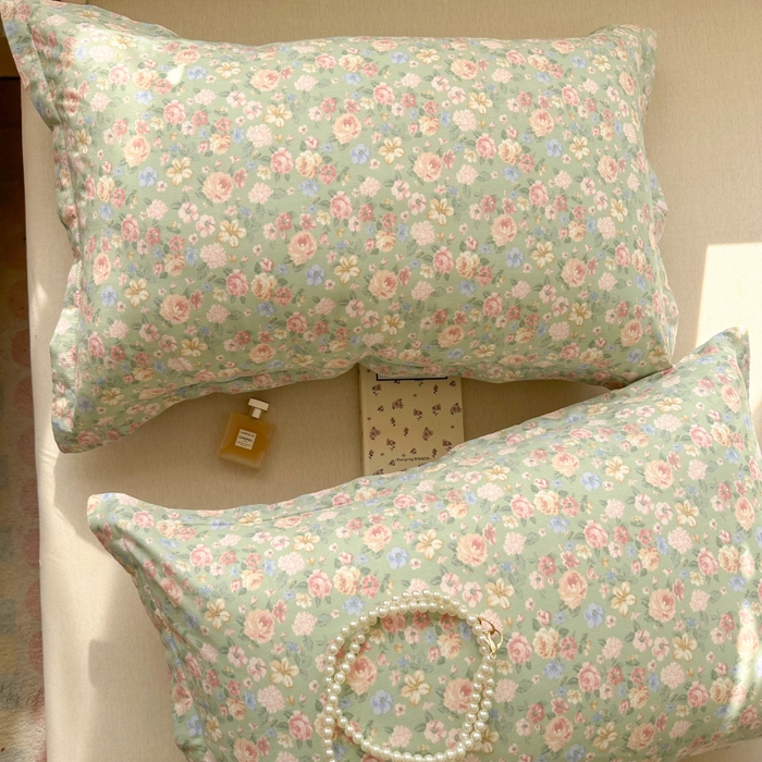 91家纺网 家纺一手货源 找家纺 百寐 2025新款13372全棉信封印花枕套单人 繁华梦