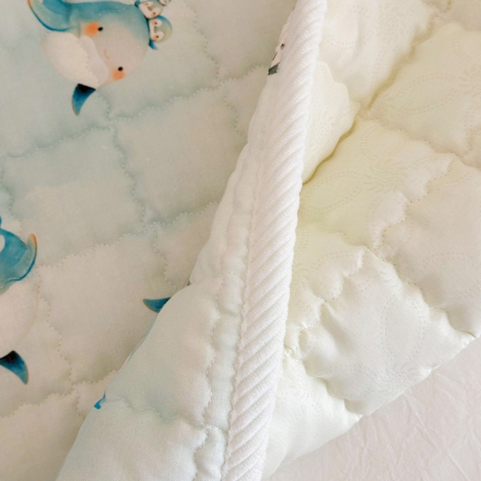 91家纺网 家纺一手货源 找家纺 嗨生活 2025新款7A抗菌全棉双层纱床垫 床褥 幼儿园床垫 儿童床垫 支持定做  精灵宝贝