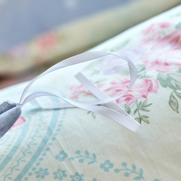 91家纺网 家纺一手货源 找家纺 珂博家纺 2025新款12868全棉纯棉小清新印花四件套 幽兰逸居