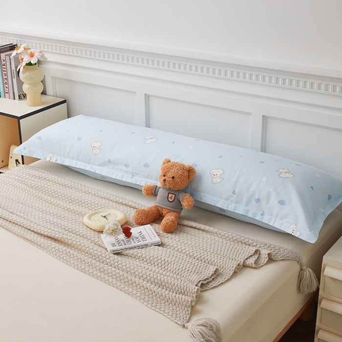 91家纺网 家纺一手货源 找家纺 翎盈家纺 2025新款纯棉小清新双人枕套 哈基米