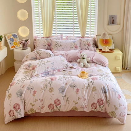 星期三家纺 2025新款铂金全棉纯棉13372四件套（加老板微信有会员价）（加老板微信有会员价） 臻爱