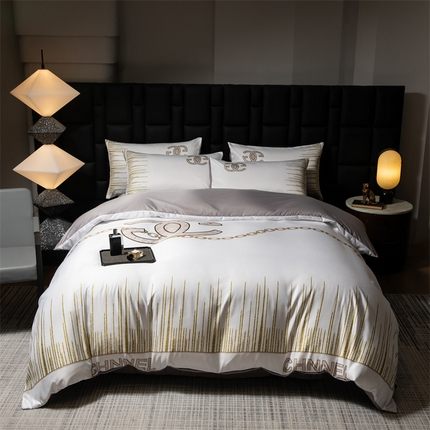 91家纺网 家纺一手货源 找家纺 （总）色鬼布艺 2025新款水洗真丝四件套水洗冰丝数码印花四件套