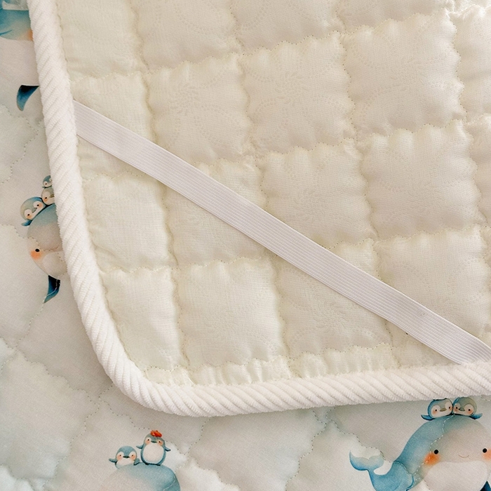 91家纺网 家纺一手货源 找家纺 嗨生活 2025新款7A抗菌全棉双层纱床垫 床褥 幼儿园床垫 儿童床垫 支持定做  精灵宝贝