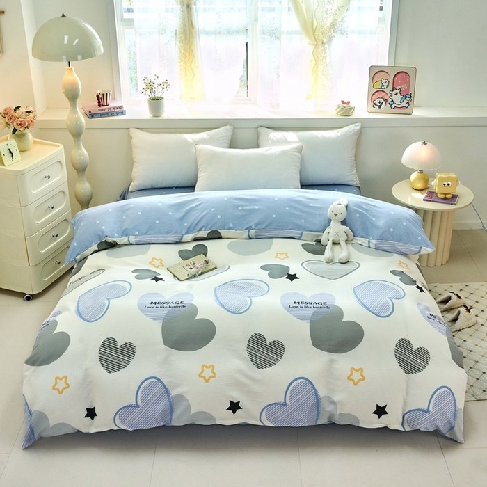 91家纺网 家纺一手货源 找家纺 （总）珂博家纺 2025新款12868全棉纯棉小清新印花四件套