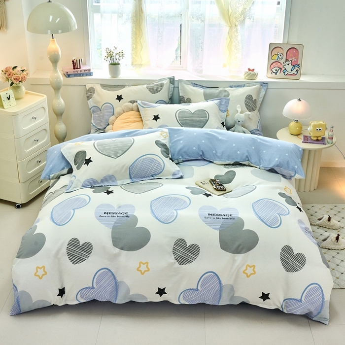 91家纺网 家纺一手货源 找家纺 （总）珂博家纺 2025新款12868全棉纯棉小清新印花四件套