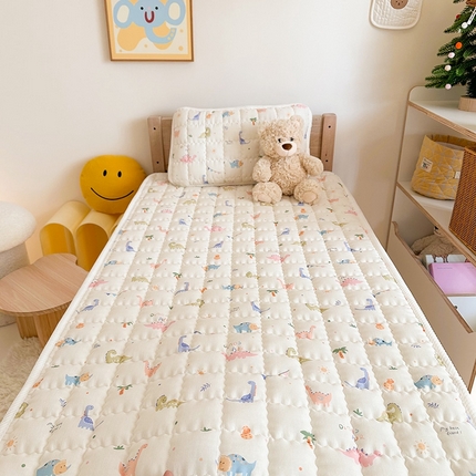 91家纺网 家纺一手货源 找家纺 （总）嗨生活 2025新款7A抗菌全棉双层纱床垫 床褥 幼儿园床垫 儿童床垫 支持定做 