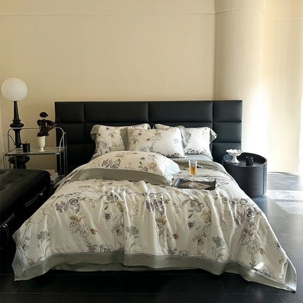 91家纺网 家纺一手货源 找家纺 （总）娇逸家居 2025新款60支兰精天丝夏被数码印花夏被四件套